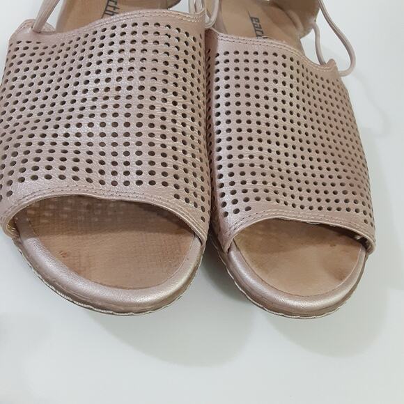 Earth Shelly Sandals Slingback Rose Gold Pink Metallic Slip On Women 6 Gladiator - Picture 6 of 10